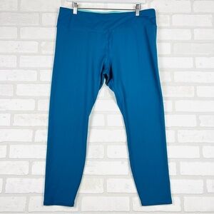 Vibrant Teal Size XXL Corsair Cropped Leggings Capris Teal with inside‎ pocket